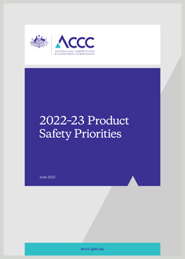 Product safety priorities 2022-23 cover page thumbnail