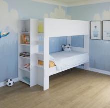Photograph of Bunk Bed with built in Bookshelf & optional trundle or drawers