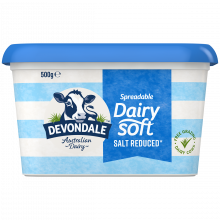 Photograph of Devondale Spreadable Dairy Soft Salt Reduced 500g