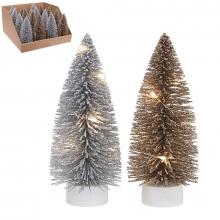 Photograph of Glitter Light Up Trees Silver Champagne 14 and a half cm 2a
