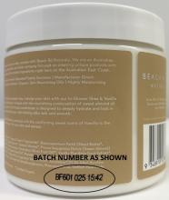 Photograph of product showing where the batch number is found