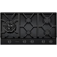Photograph of Westinghouse 90cm 5-burner black tempered glass gas cooktop