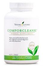 Photograph of a bottle of Young Living ComforCleanse capsules